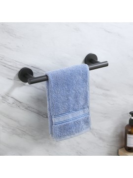 12 Inches Matte Black Hand Towel Bar Bathroom Towel Holder Kitchen Dish Cloths Hanger SUS304 Stainless Steel RUSTPROOF Wall Mount No Drill, A2000S30DG-BK