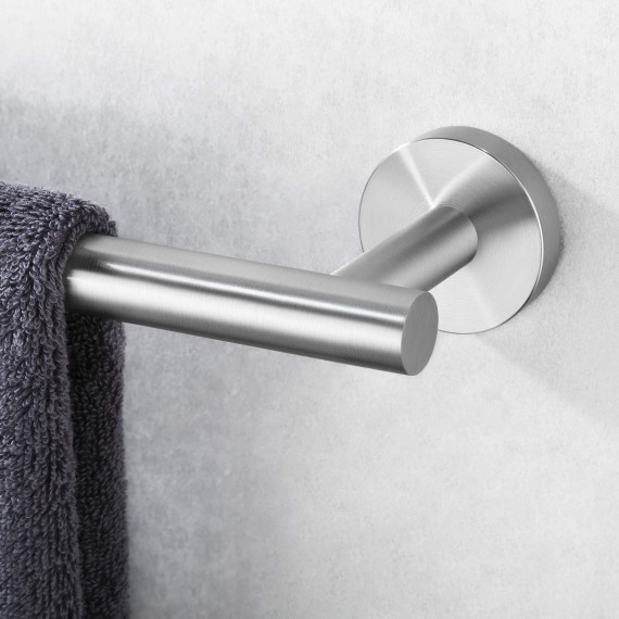 23.6 Inches Towel Bar for Bathroom Kitchen Hand Towel Holder Dish Cloths Hanger SUS304 Stainless Steel RUSTPROOF Wall Mount No Drill Brushed Steel, A2000S60-2