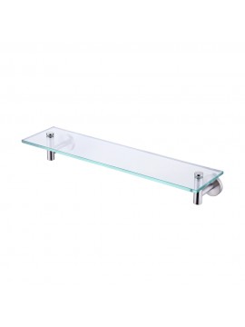 20-Inch Glass Shelf Bathroom Storage Organizer Shelf with 8 MM-Thick Tempered Glass and Brushed Nickel Rustproof Metal Bracket Wall Mount Rectangular, A2021-2