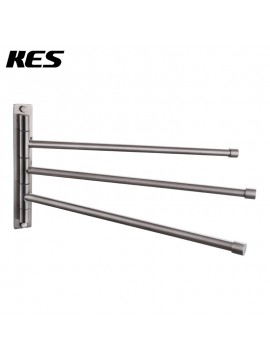 KESKES SUS 304 Stainless Steel Swing Out Towel Bar 4-Bar Folding