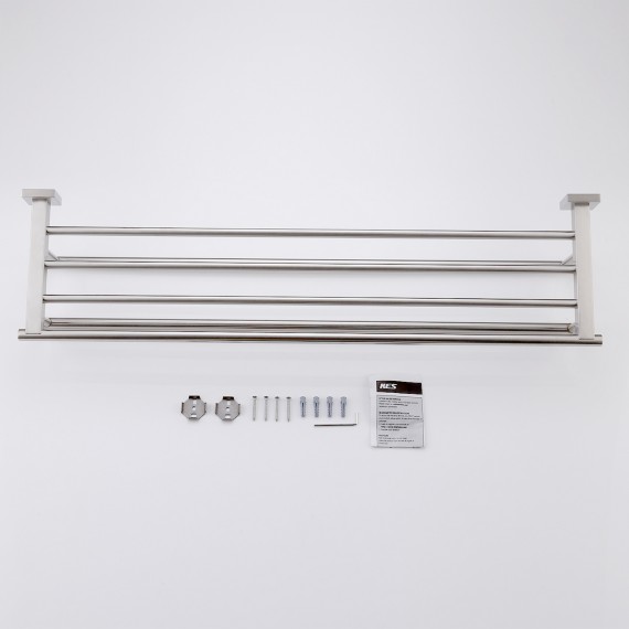 Bathroom 30 Inches Large Towel Rack with Two Bars Wall Mount, Brushed Finish A2112S75-2