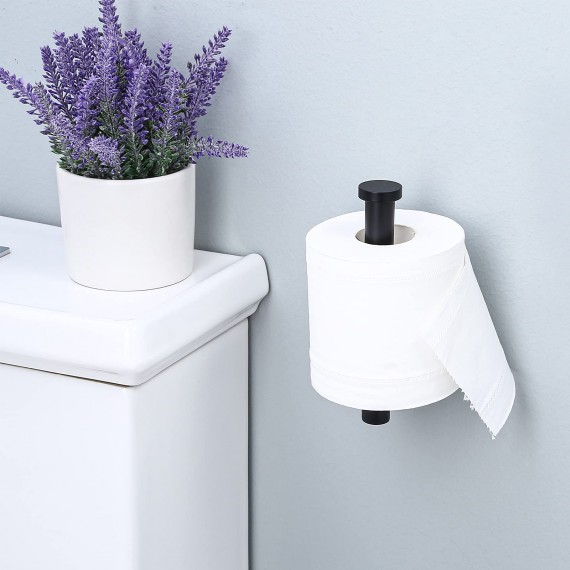 KES Bathroom Wall Mounted Toilet Paper Holder, Matt Black A2175S12-BK-UPC
