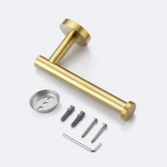 KES Bathroom Toilet Paper Holder Brushed Brass Wall Mount Toilet Roll Holder SUS304 Stainless Steel, A2175S12-BZ