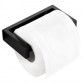 KES Black Toilet Paper Holder Bathroom Toilet Roll Holder Spring Loaded Toilet Paper Roll Holder Wall Mount SUS304 Stainless Steel Matte Black, A23075-BK