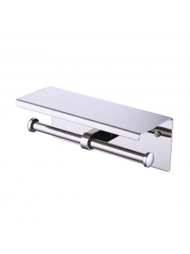 KES SUS 304 Stainless Steel Double Roll Toilet Paper Holder Storage Bathroom Kitchen Dual Paper Towel Dispenser Tissue Roll Hanger Wall Mount, Polished/Brushed Finish, BPH201S2/BPH201S2-2