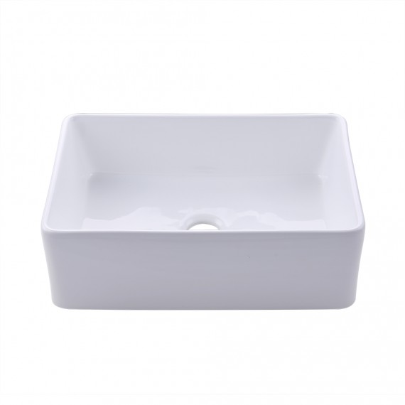 KES Fireclay Sink Farmhouse Kitchen Sink (30 Inch Porcelain Undermount Rectangular White) BVS117