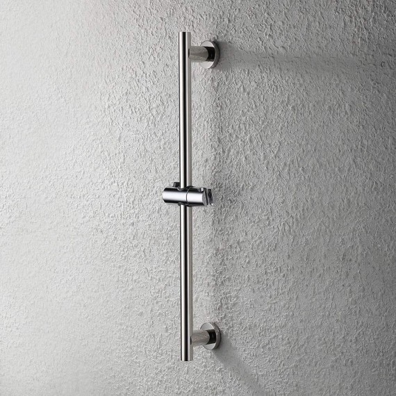 Shower Slide Bar for Bathroom with Adjustable Handheld Shower Holder Wall Mount Polished SUS 304 Stainless Steel, F204-PS