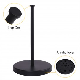 Kitchen Paper Towel Holder Stand with Weighted Base for Standard or Gaint Rolls, Matte Black WMPTH001BK