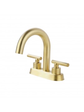 Bathroom 4 Inches vanity Faucet with Two Handles type, Brushed Brass Finish L4117LF-BZ