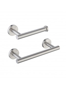 Bathroom Hardware Set 2 Pieces Hand Towel Bar and Toilet Paper Holder SUS304 Stainless Steel Wall Mounted Brushed Finish, LA202S23-22