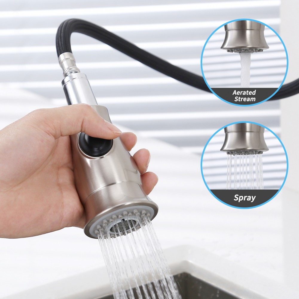 Kitchen Water Faucet Pull Out Down Replacement Spray Shower Head Tap Filter Tool 