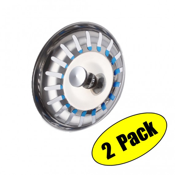 KES SUS304 Stainless Steel Kitchen Sink Strainer Stopper Waste Plug, 2 PCS, PSS5-P2
