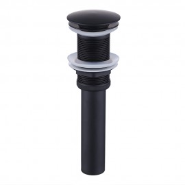 Bathroom Sink Drain with Pop Up Drain Stopper Without Overflow, Matte Black S2008D-BK