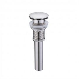 KES Bathroom Sink Drain without Overflow Vessel Sink Lavatory Vanity Pop Up Drain Stopper Brushed Nickel Finish, WMBSD001D-BN