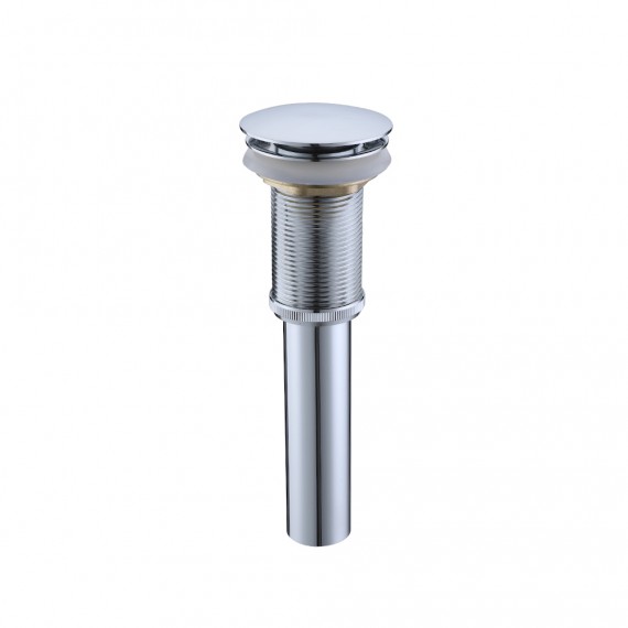 Bathroom Sink Drain without Overflow Vessel Sink Lavatory Vanity Pop Up Drain Stopper Polished Chrome, S2008D-CH