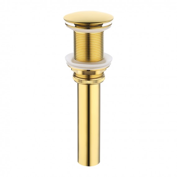 KES S2008D-4 Bathroom Faucet Vessel Vanity Sink Pop Up Drain Stopper without Overflow, Golden