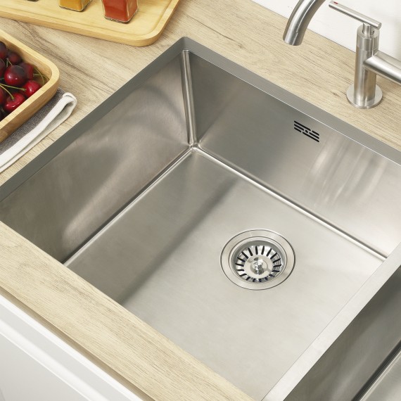 2 Pcs Kitchen Sink Strainer Rubber Waste Plugs Drain Catches SUS304 Stainless Steel Silver, WMKSS001-P2