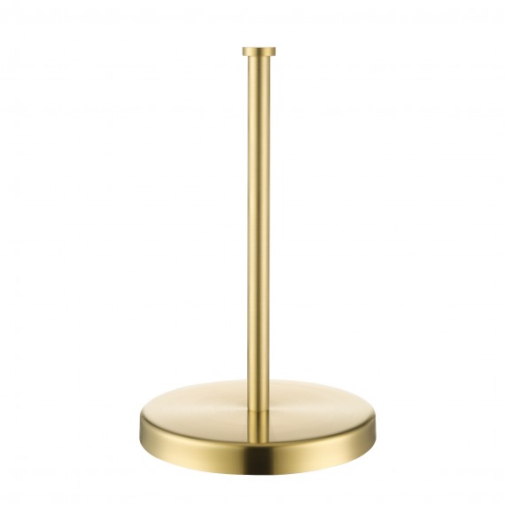 Gold Paper Towel Holder Countertop Stainless Steel Brushed Brass Finish WMPTH001BZ
