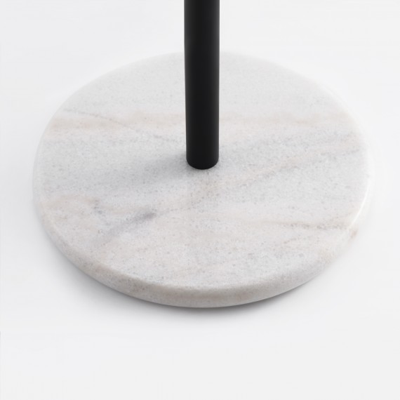 Matte Black Paper Towel Holder Marble Standing Kitchen Roll Holder Black Finish WMPTH002BK