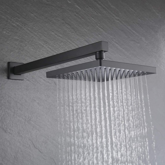 Tub and Shower Faucet Set Shower System Matt Black Shower Tub Faucet Rain Shower Head, XB6233-BK