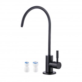 Black Reverse Osmosis Faucet RO Faucet Water Filter Faucet Non-Air-Gap Drinking Water Beverage Faucet Water Filtration System 304 Stainless Steel Matte Black, Z504CLF-BK