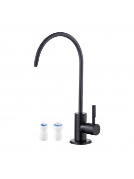 Black Reverse Osmosis Faucet RO Faucet Water Filter Faucet Non-Air-Gap Drinking Water Beverage Faucet Water Filtration System 304 Stainless Steel Matte Black, Z504CLF-BK