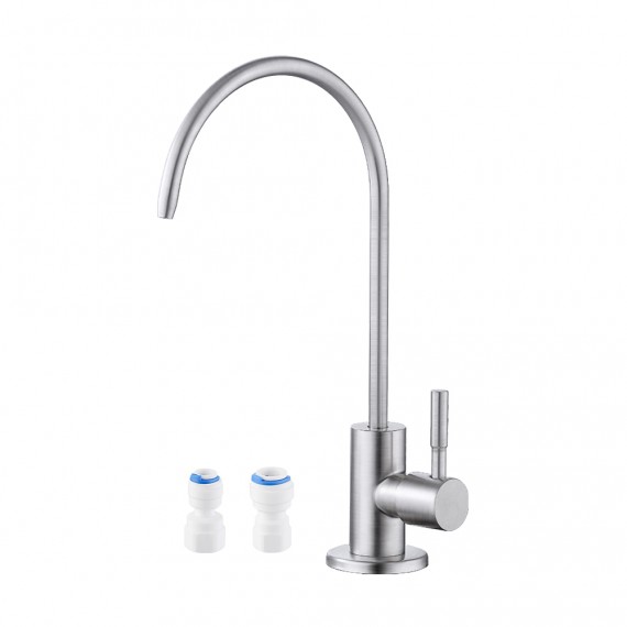 RO Faucet Water Filter Faucet Non-Air-Gap Drinking Water Beverage Faucet for Reverse Osmosis Systems Water Filtration System 304 Stainless Steel Brushed Finish, Z504CLF-BS