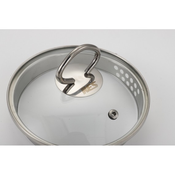 KES stainless steel pot glass lid Kitchen utensils namely pouring and straining spouts