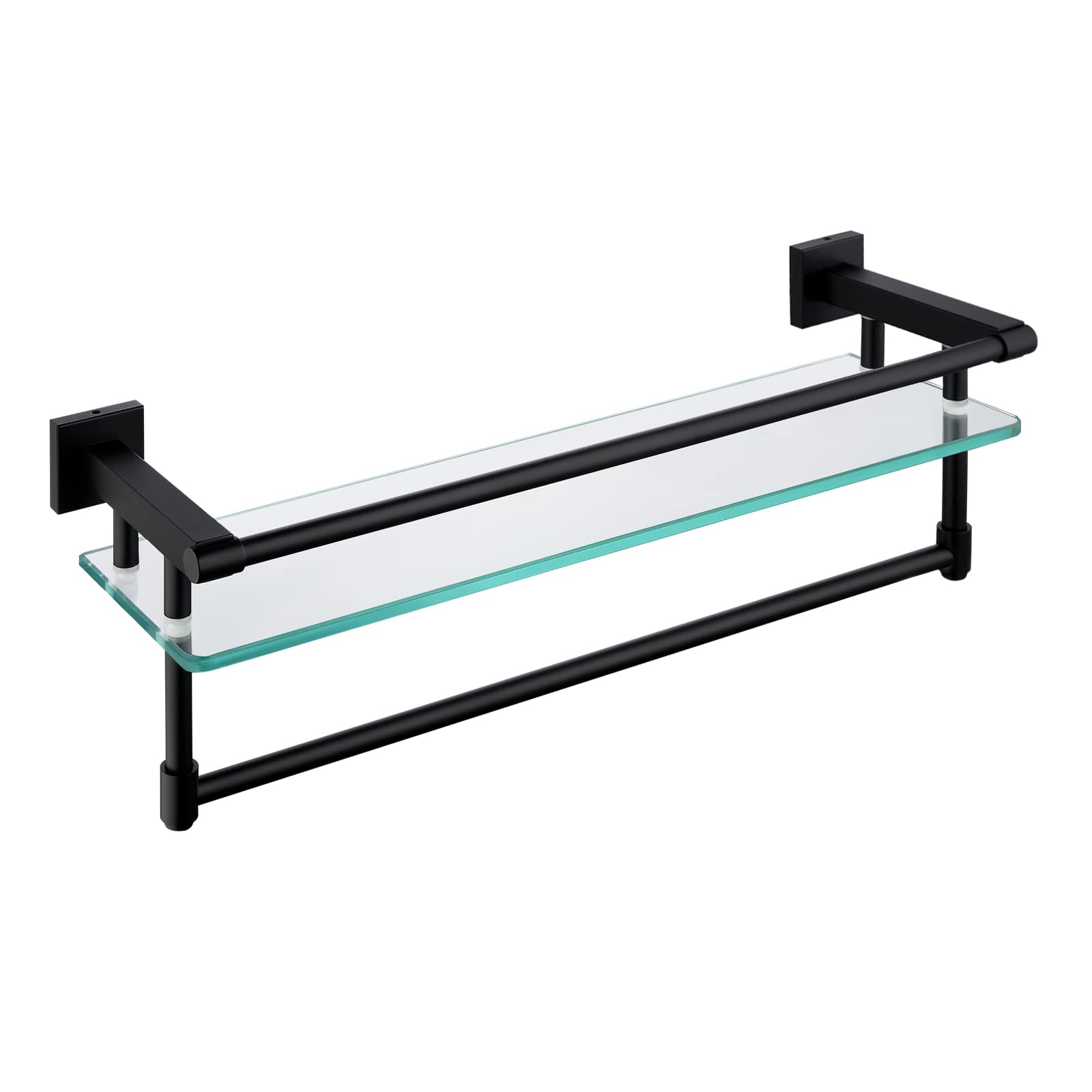 Forme Tranquility Stainless Steel Bathroom Glass Shelf 450mm 