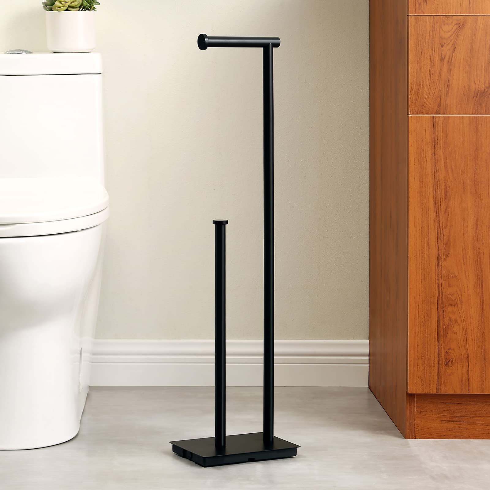 KES Matte Black Toilet Paper Holder with Weighted Base, CE Certified,  Stainless Steel | BPH286S1B-BK, image size:1600x1600