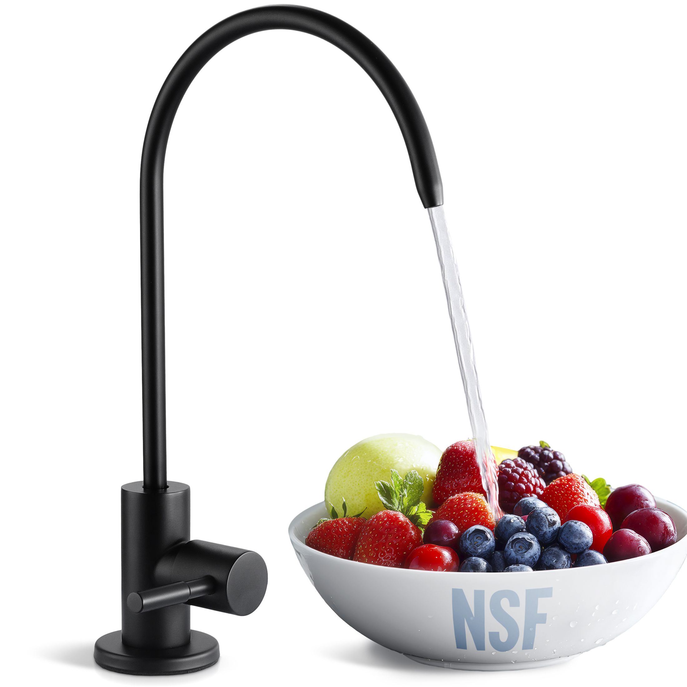 Capri Pulldown Matte Black Kitchen Faucet - View #14