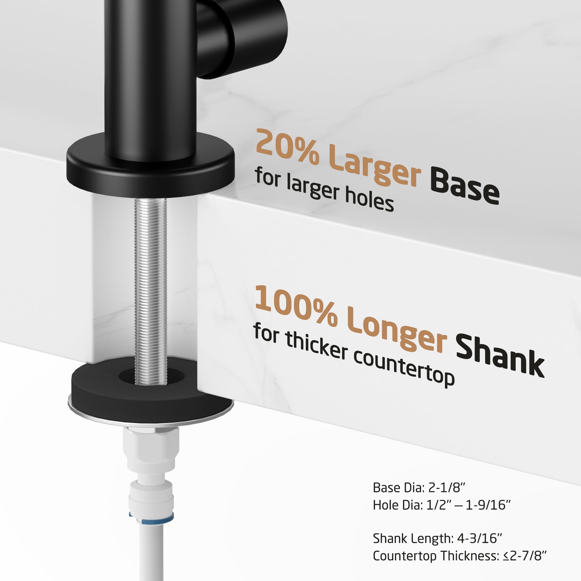 Capri Pulldown Matte Black Kitchen Faucet - View #10