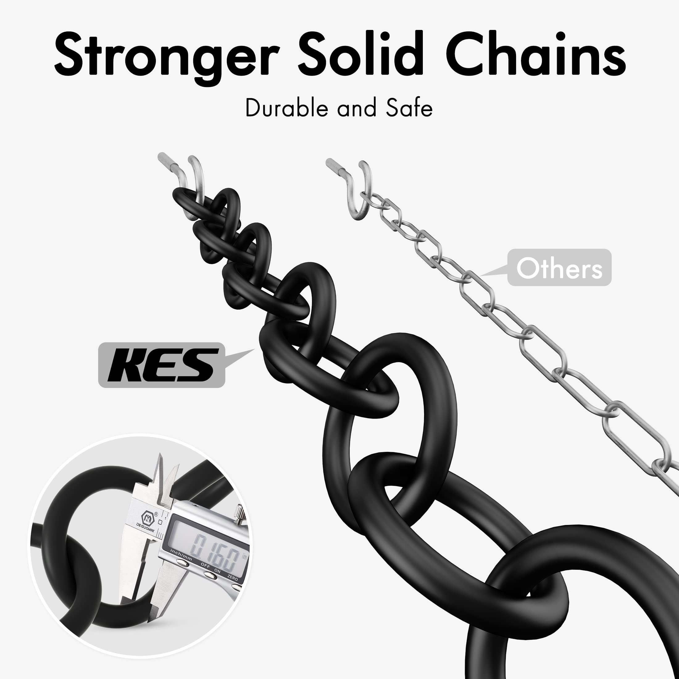 KES Matte Black 34Inch Hanging Pot Rack for Kitchen KUR221S85BK KES