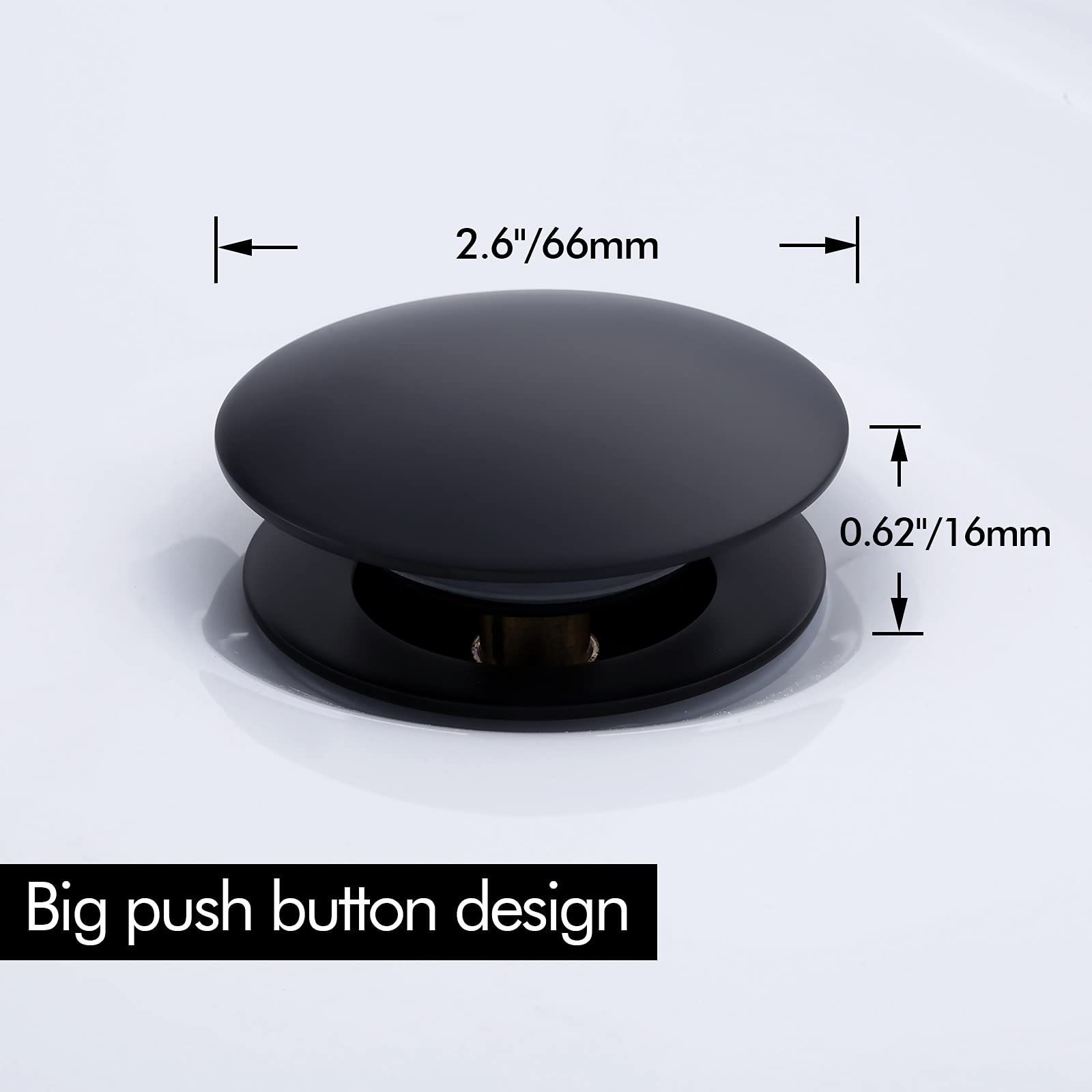 thumbnail interactive-video image 1 of KES Matte Black Bathroom Faucet - Single Handle Vanity Faucet With Pop Up Drain 1 of 5