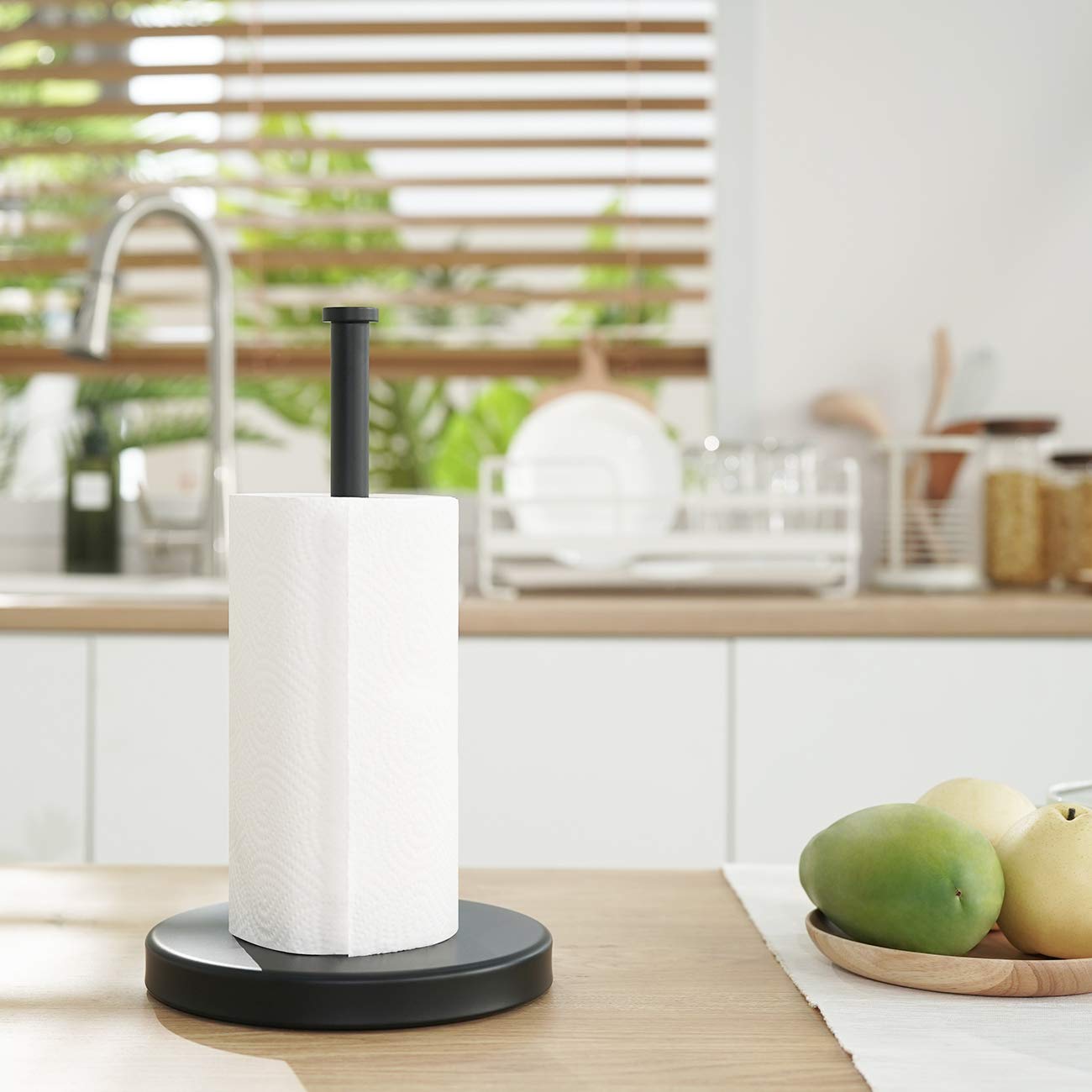 KES Matte Black Kitchen Paper Towel Holder with Weighted Base, CE  Certified, Stainless Steel KPH202-BK