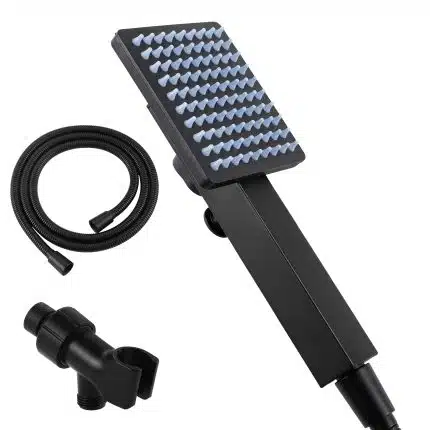 KES 18/8 Stainless Steel Handheld Shower Head, High Pressure Rain Shower & Built-in Power Wash with Patented Auto-Reset Design | DP300F18-BK