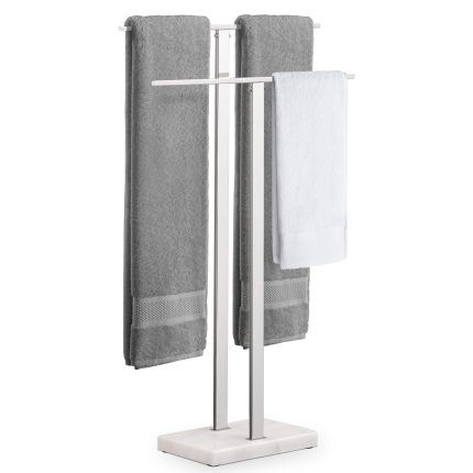 KES Freestanding Towel Rack 2-Tier 33''H, 18/8 Stainless Steel, Polished Chrome, BTH434WF