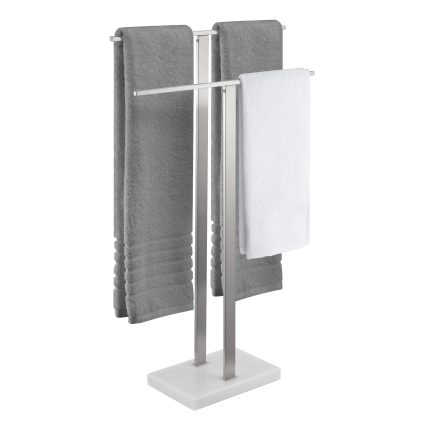 KES Freestanding Towel Rack 2-Tier 33''H, 18/8 Stainless Steel, Brushed Finish, BTH217WF-2
