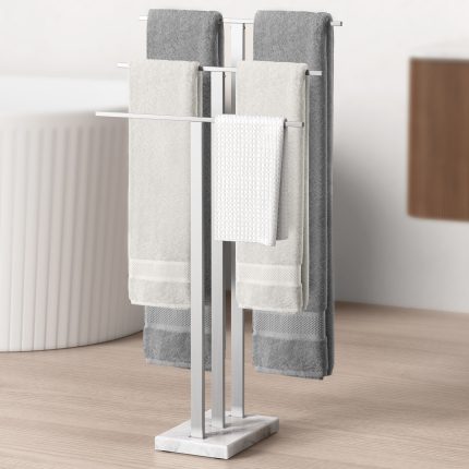 KES Freestanding Towel Rack 3-Tier, 18/8 Stainless Steel, Brushed Finish, BTH434S3WF-2