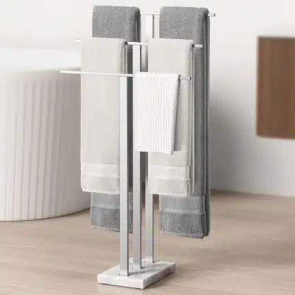 KES Freestanding Towel Rack 3-Tier, 18/8 Stainless Steel, Brushed Finish, BTH434S3WF-2
