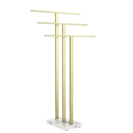 KES Freestanding Towel Rack 3-Tier, 18/8 Stainless Steel, Brushed Gold, BTH434S3WF-BZ