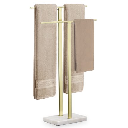 KES Freestanding Towel Rack 2-Tier 33''H, 18/8 Stainless Steel, Brushed Gold, BTH434WF-BZ
