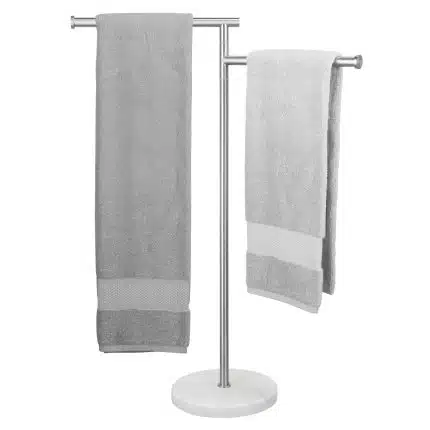 KES Freestanding Towel Rack 40-Inch, 2 Swivel Bars, 18/8 Stainless Steel, Brushed Finish, BTH438S2WF-2