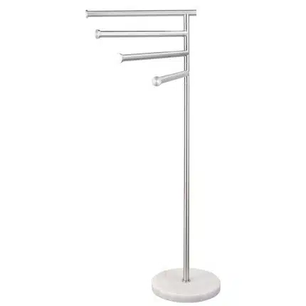 KES Freestanding Towel Rack 40-Inch, 4 Swivel Bars, 18/8 Stainless Steel, Brushed Finish, BTH438S4WF-2