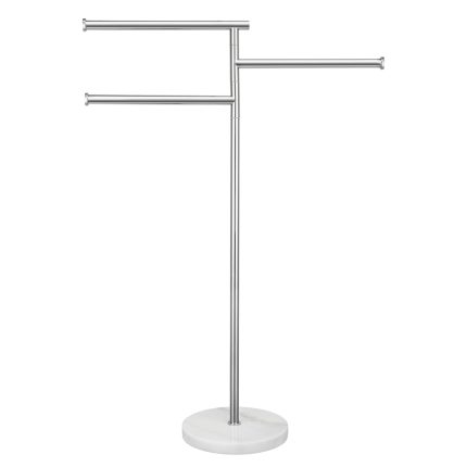 KES Freestanding Towel Rack 40-Inch, 3 Swivel Bars, 18/8 Stainless Steel, Polished Finish, BTH438WF