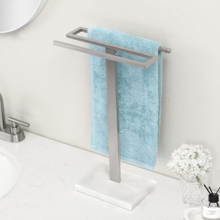 KES Countertop Hand Towel Rack Stand, S-Shape, SUS304 Stainless Steel, Brushed Finish, BTH446WF-2