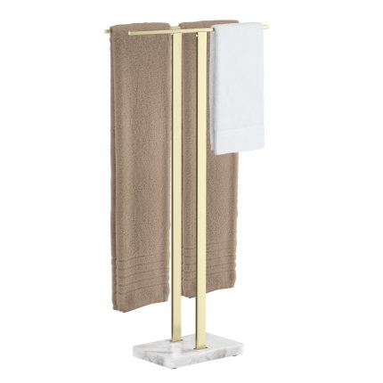 KES Freestanding Towel Rack, 37" Equal-Height, 18/8 Stainless Steel, Brushed Gold, BTH458WF-BZ