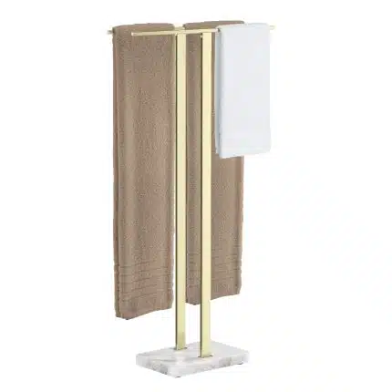 KES Freestanding Towel Rack, 37" Equal-Height, 18/8 Stainless Steel, Brushed Gold, BTH458WF-BZ