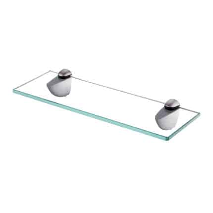 KES 13.8'' Floating Bathroom Glass Shelf Tempered Glass Rectangular Wall Mount Brushed Nickel, BGS6400S35WF-2