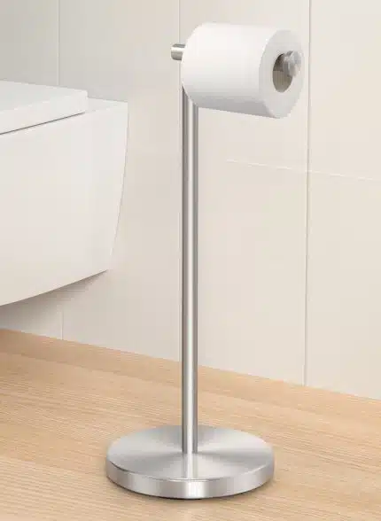 KES 20''H Toilet Paper Holder Stand, SUS 304 Stainless Steel, Brushed Finish, BPH006WF-2
